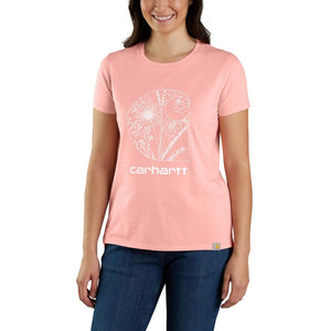 'Carhartt' Women's Lightweight Floral Graphic T-Shirt - Cherry Blossom
