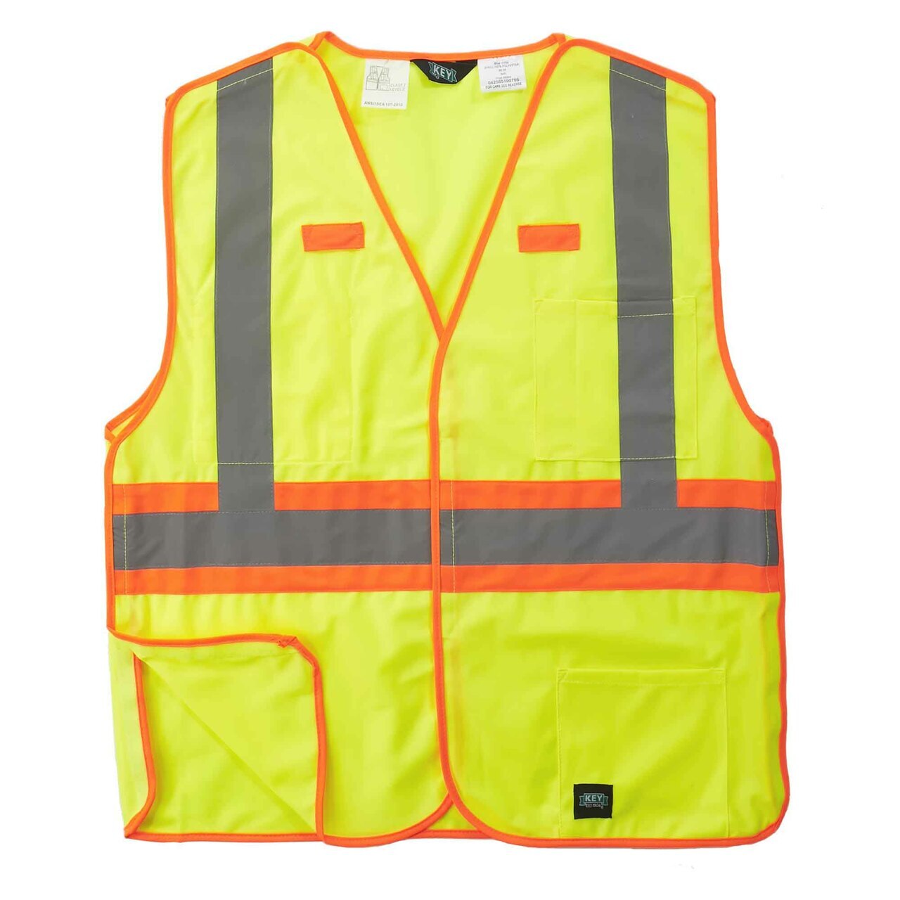 'KEY' Men's Break-A-Way Solid Vest - Hi-Vis Yellow