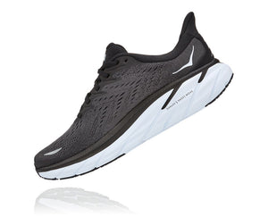 'HOKA' Men's Clifton 8 - Black / White (Wide)