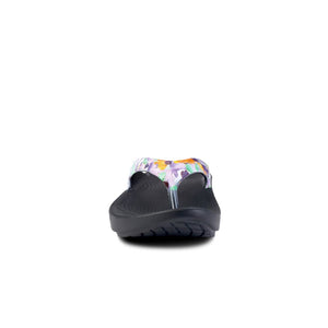 'OOFOS' Women's OOlala Thong Limited Edition - Black / Purple Watercolor