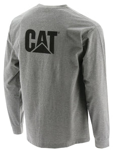 'Caterpillar' Men's Trademark Pocket T-Shirt - Dark Heather Grey