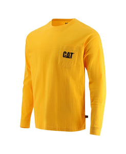 'Caterpillar' Men's Trademark Pocket T-Shirt - Yellow / Black
