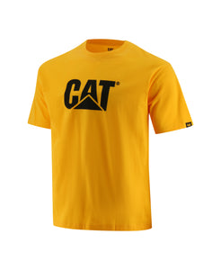 'Caterpillar' Men's Trademark Logo Tee - Yellow / Black