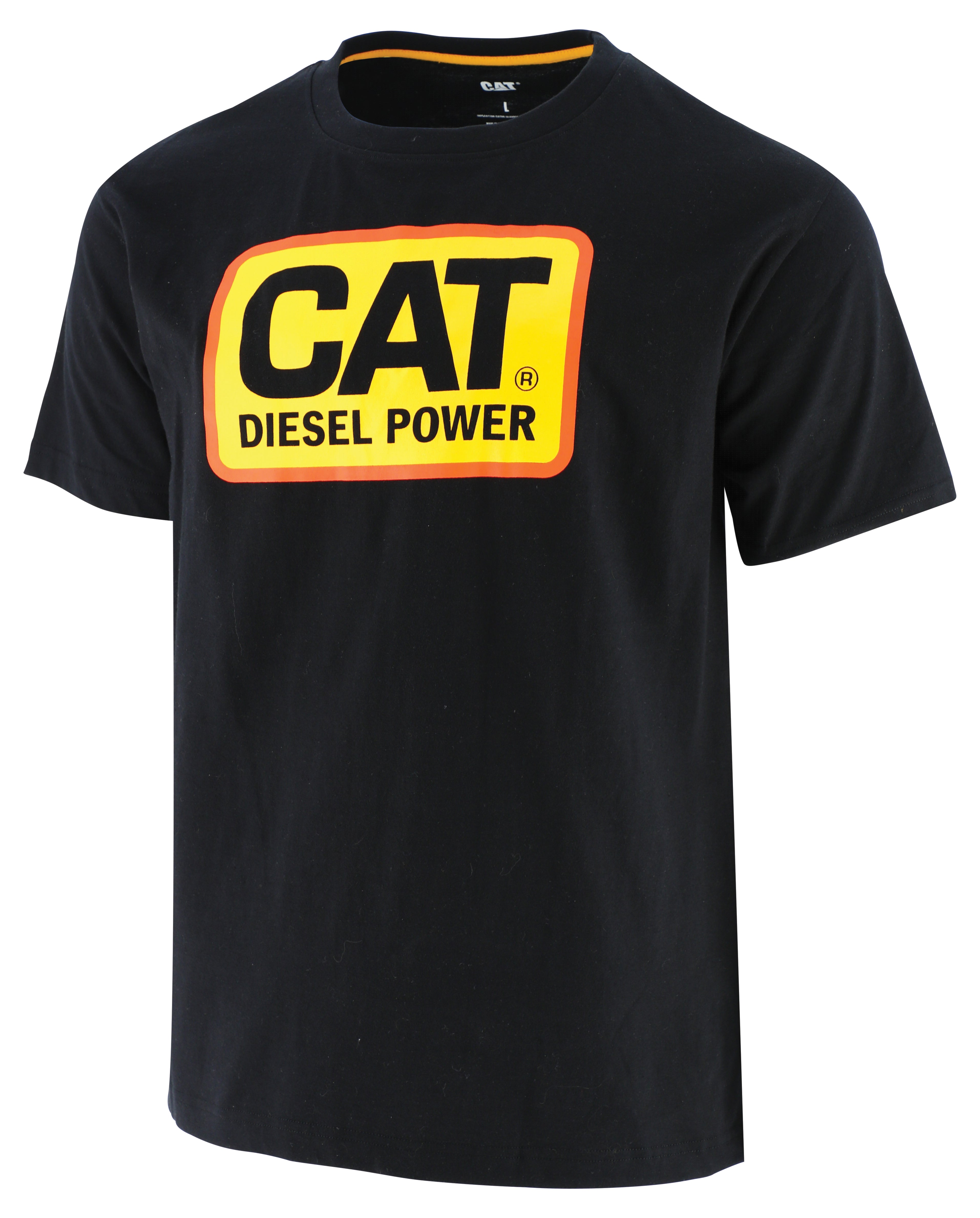 'Caterpillar' Men's Diesel Power Tee - Black / Orange