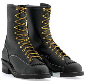 'Wesco' Men's 10" Highliner Logger Boot - Black