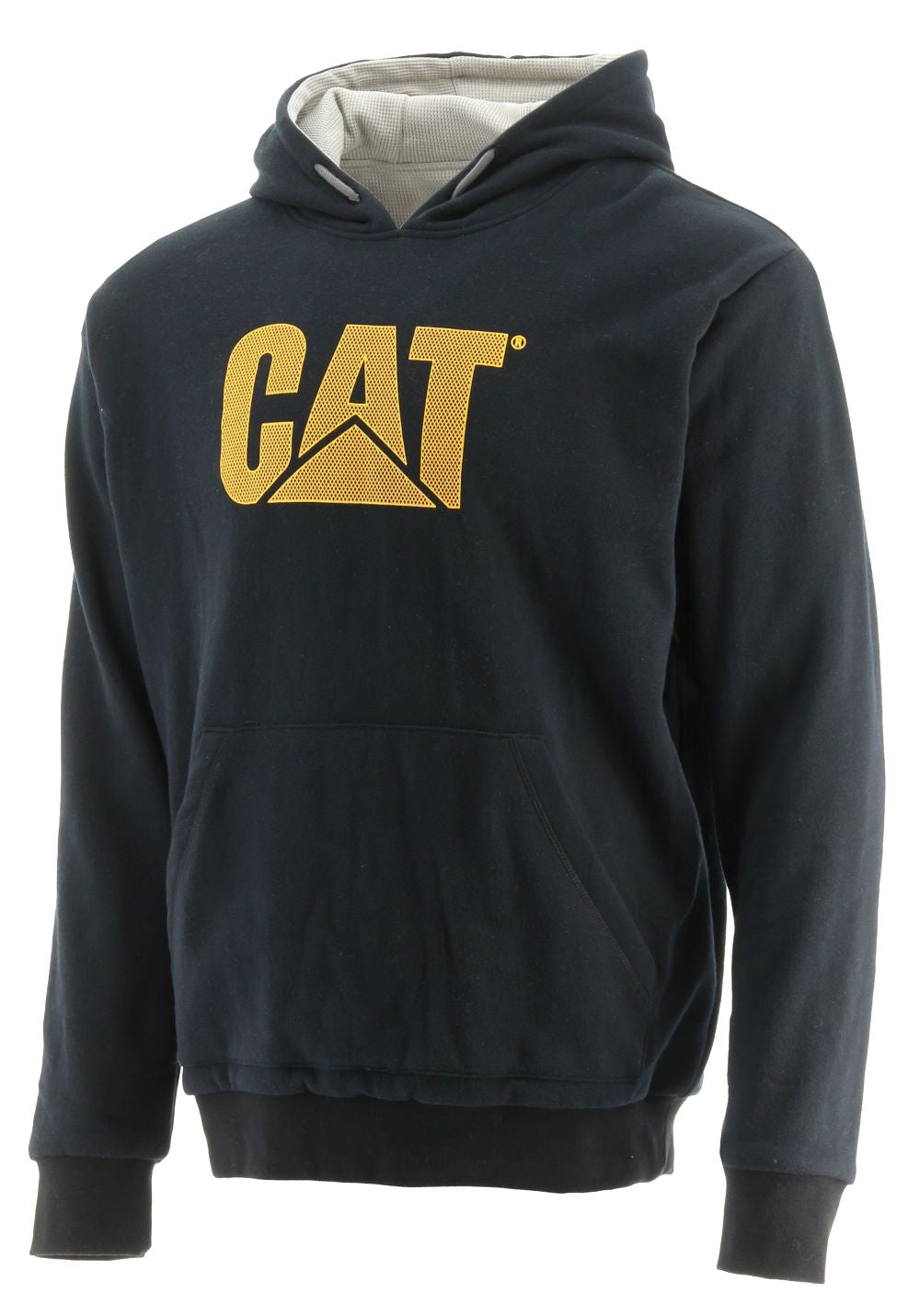 'Caterpillar' Men's Trademark Thermal Lined Hoodie - Black