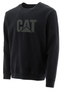 'Caterpillar' Men's Trademark Logo Crew Sweatshirt - Black