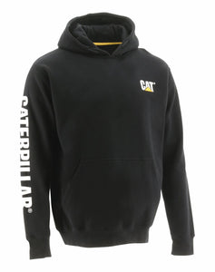 'Caterpillar' Men's Trademark Banner Hooded Sweatshirt - Black