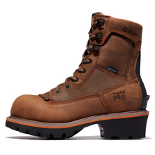 'Timberland Pro' Men's 8" Evergreen Logger EH WP Comp Toe - Brown