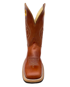'Hondo Boots' Men's 11" Western Square Toe - Maple Crazy Horse