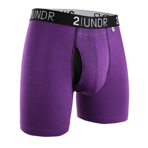 '2UNDR' Men's Swing Shift 6" Boxer Brief - Purple