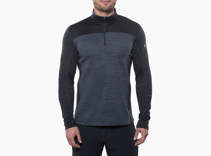 'Kuhl' Men's Ryzer 1/4 Zip - Black / Koal