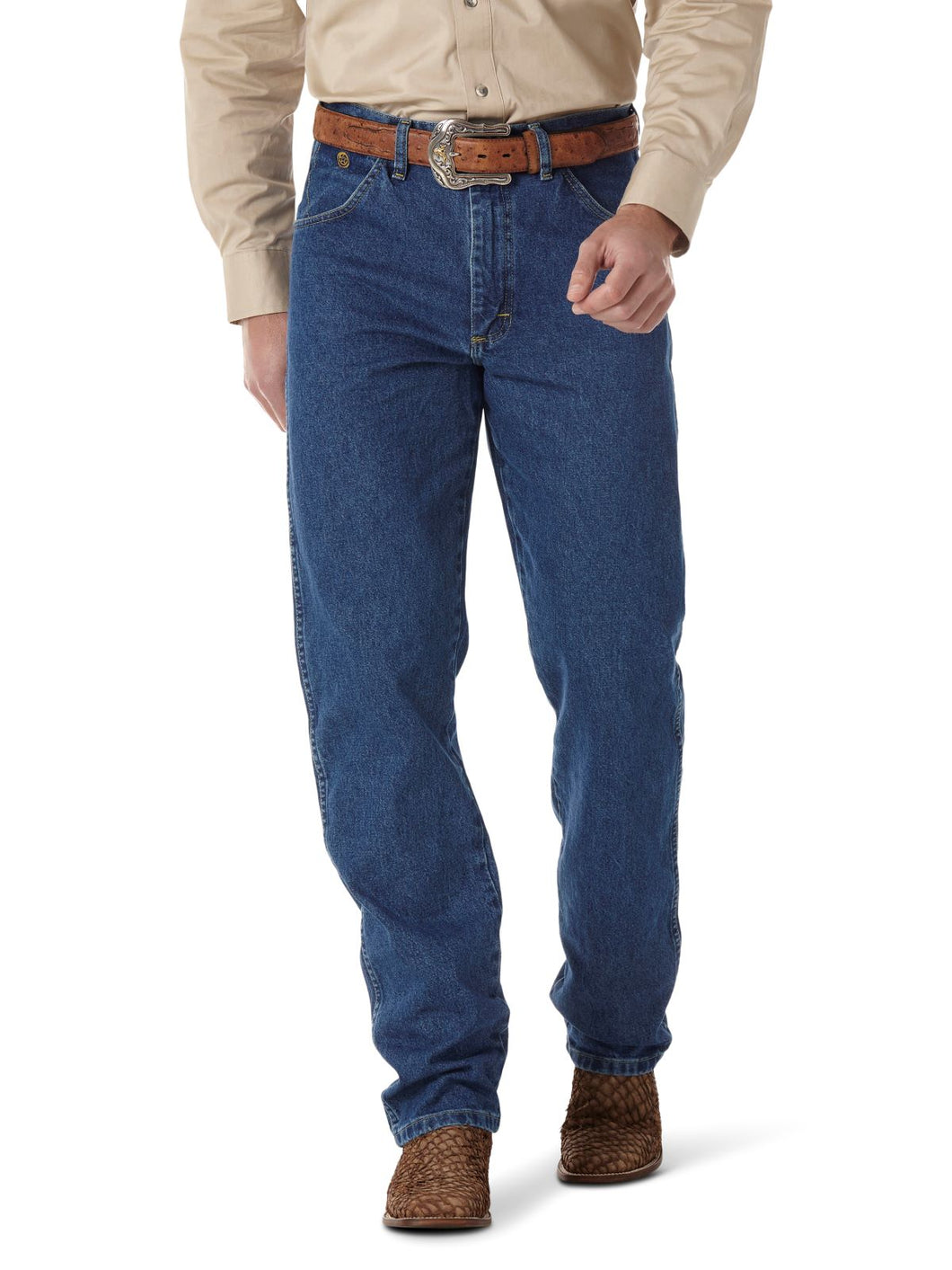 'Wrangler' Men's George Strait Cowboy Cut® Relaxed Fit - Heavyweight Stone Denim