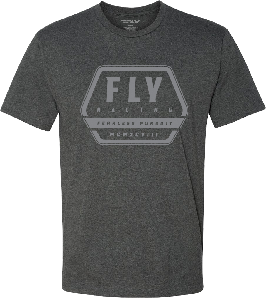 'Fly Racing' Men's Fly Track Tee - Charcoal