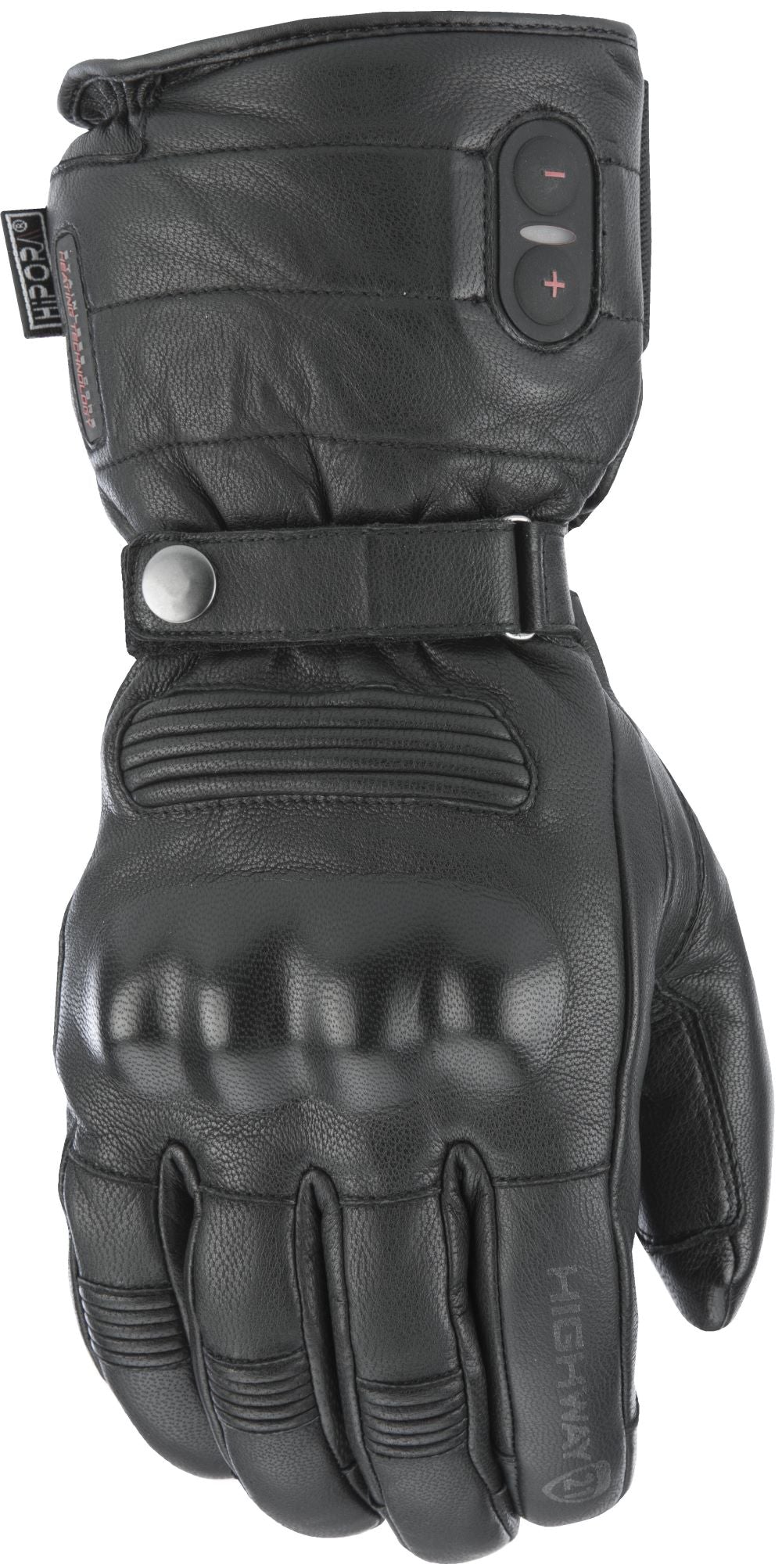 'Highway 21' Unisex Radiant Heated Leather Glove - Black