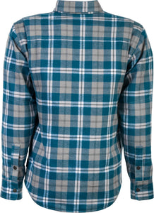'Highway-21' Men's Concealed Carry Marksman Flannel Button Down - Grey / Blue