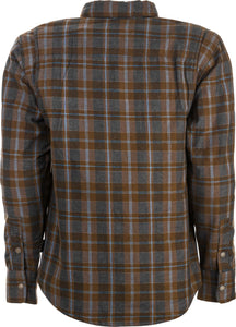 'Highway-21' Men's Concealed Carry Marksman Flannel Button Down - Brown / Tan