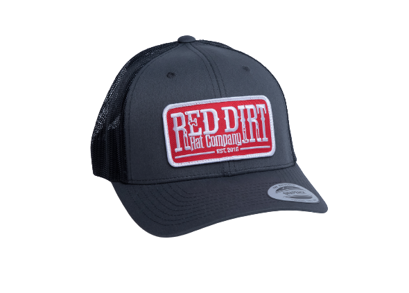 'Red Dirt Hat Company' Men's Tag Patch Cap - Charcoal / Black