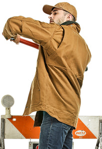  Tough Duck Men's Chore Jacket, Brown, S: Work Utility  Outerwear: Clothing, Shoes & Jewelry