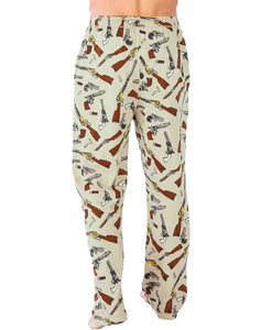 'Lazy One' Men's Old West Gun PJ Pant - Tan