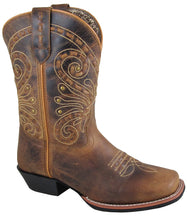 'Smoky Mountain' Women's 9" Shelby Western Square Toe - Brown Waxed Distress