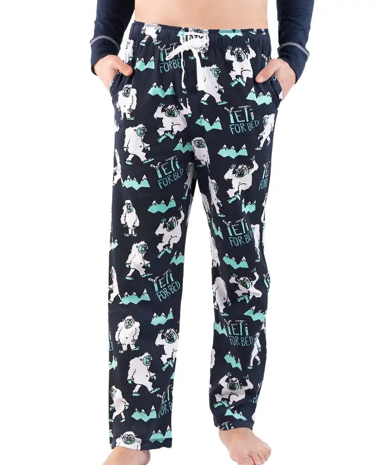 'Lazy One' Men's Yeti For Bed PJ Pants - Navy