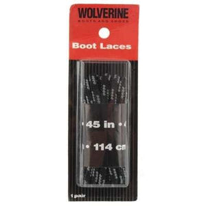 'Wolverine' Unisex 45" Boot Laces - Black / Gray