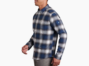 'Kuhl' Men's Law Flannel Button Down - Blue Gravel