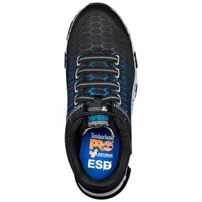 'Timberland Pro' Women's Powertrain Sport ESD Alloy Toe Slip On - Black / Blue