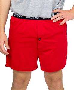 'Lazy One' Men's Blowin' Steam Boxer - Red