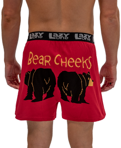 'Lazy One' Men's Bear Cheeks Boxer - Red