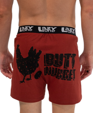 'Lazy One' Men's Butt Nugget Boxer - Brick Red
