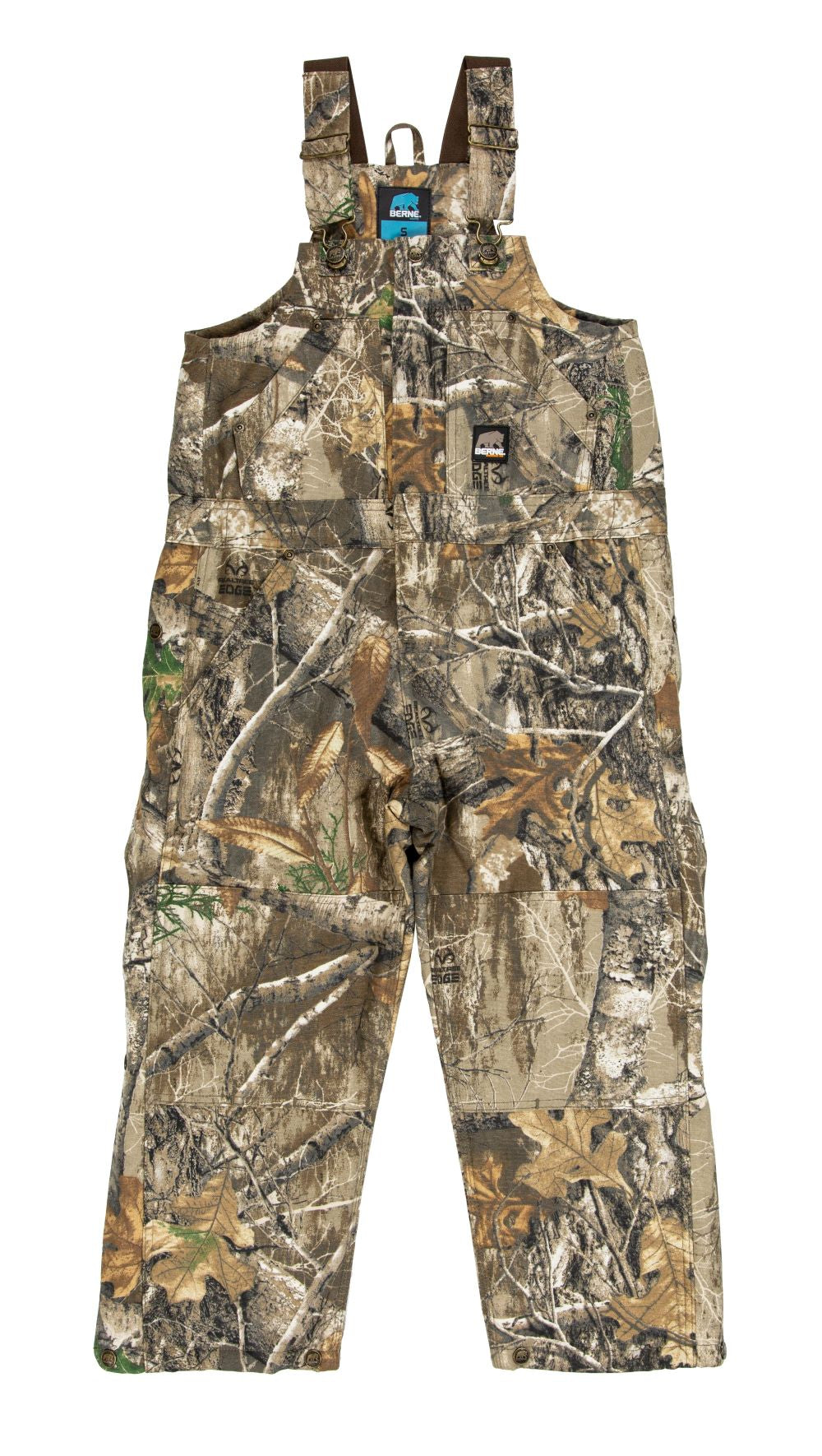 'Berne' Youth Insulated Bib Overall - Realtree Edge