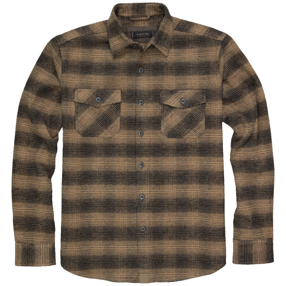 'Dakota Grizzly' Men's Briggs Flannel Button Down - Barley