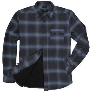 'Dakota Grizzly' Men's Wade Zip/Button Front Shirt Jacket - Midnight Blue