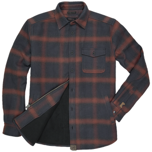 'Dakota Grizzly' Men's Wade Zip/Button Front Shirt Jacket - Copper Shadow