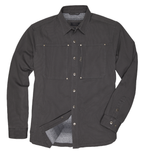'Dakota Grizzly' Men's Sergei Twill Shirt Jacket - Asphalt
