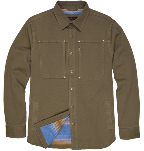 'Dakota Grizzly' Men's Sergei Twill Shirt Jacket - Field
