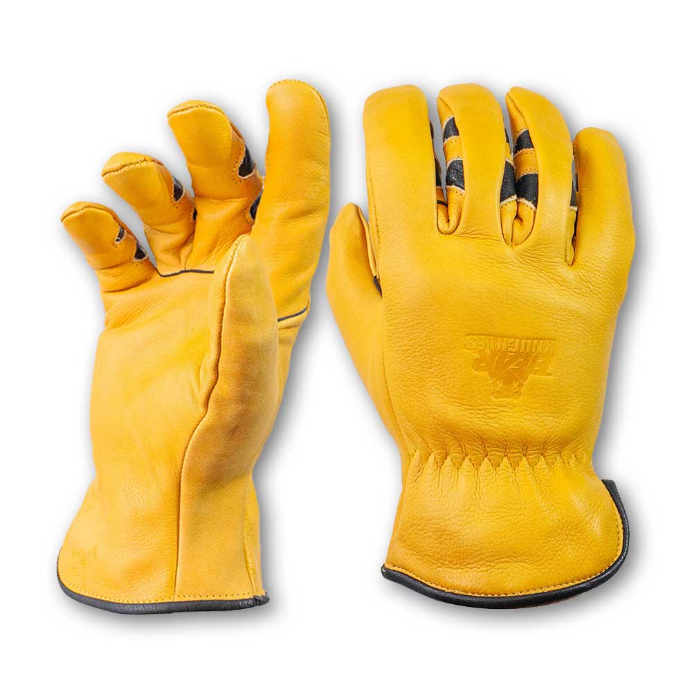 'Bear Knuckles' Double Wedge Water Resistant Gloves - Yellow