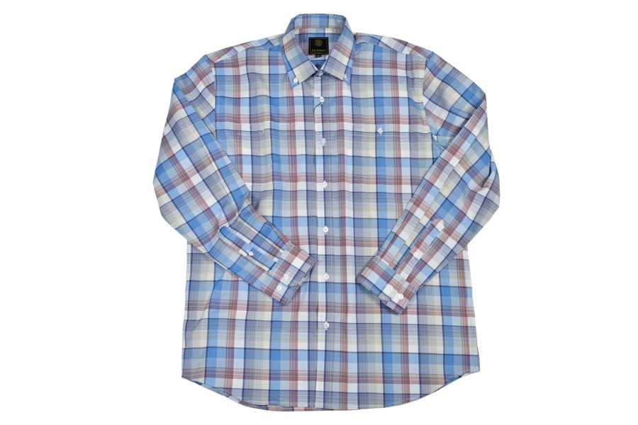 'F/X Fusion' Men's Traditional Harry Plaid -  Blue/Red