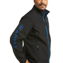 'Ariat' Men's Logo 2.0 Softshell Jacket - Black / Cobalt