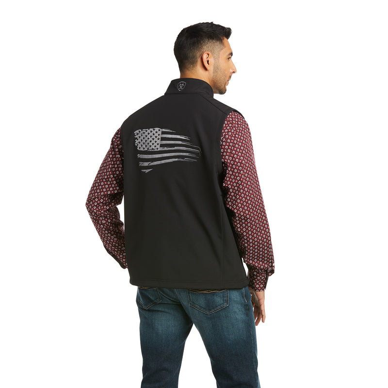 'Ariat' Men's Logo 2.0 Patriot Softshell Vest - Black
