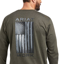 'Ariat' Men's Rebar Workman Alloy Flag T-Shirt - Sage Heather