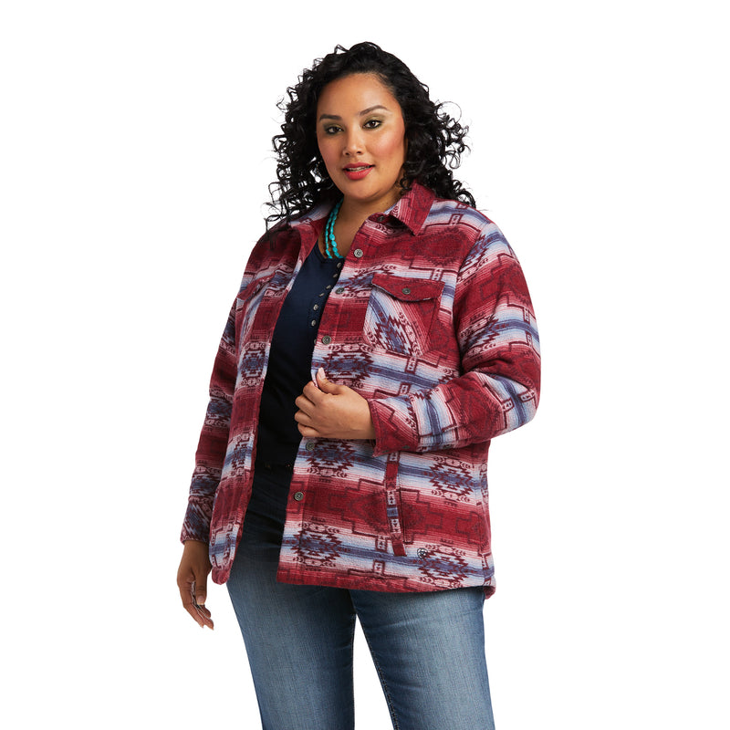 'Ariat' Women's Shacket Shirt Jacket - Tuscan Stripe