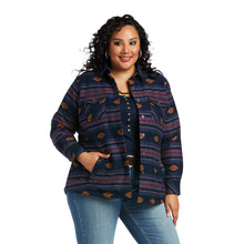 'Ariat' Women's Shacket Shirt Jacket - Cruces Stripe