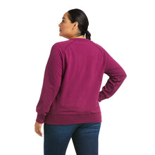 'Ariat' Women's Rebar Workman Washed Fleece Sweatshirt - Purple Potion