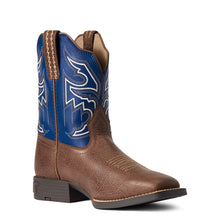 'Ariat' Youth 8" Sorting Pen Western Square Toe - Chocolate / Navy