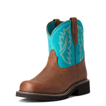 'Ariat' Youth Fatbaby Heritage Round Toe - Brown / Turquoise