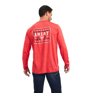 'Ariat' Men's Charger 93 Liberty Logo T-Shirt - Red