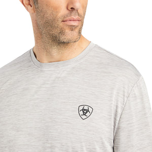 'Ariat' Men's Charger Camo Shield T-Shirt - Light Grey Heather